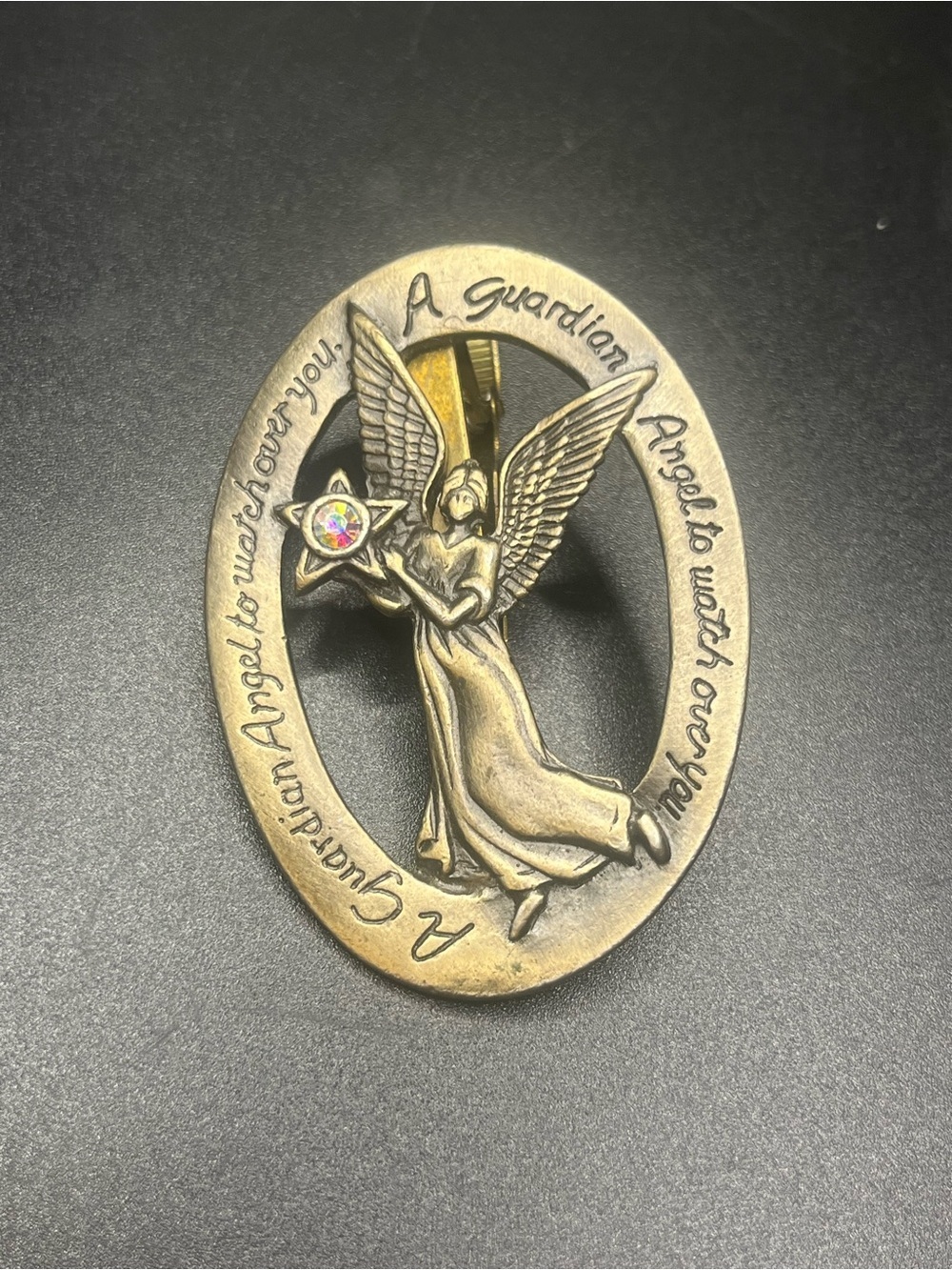 Religious A Guardian Angel to watch over you. Car auto visor clip safety medal